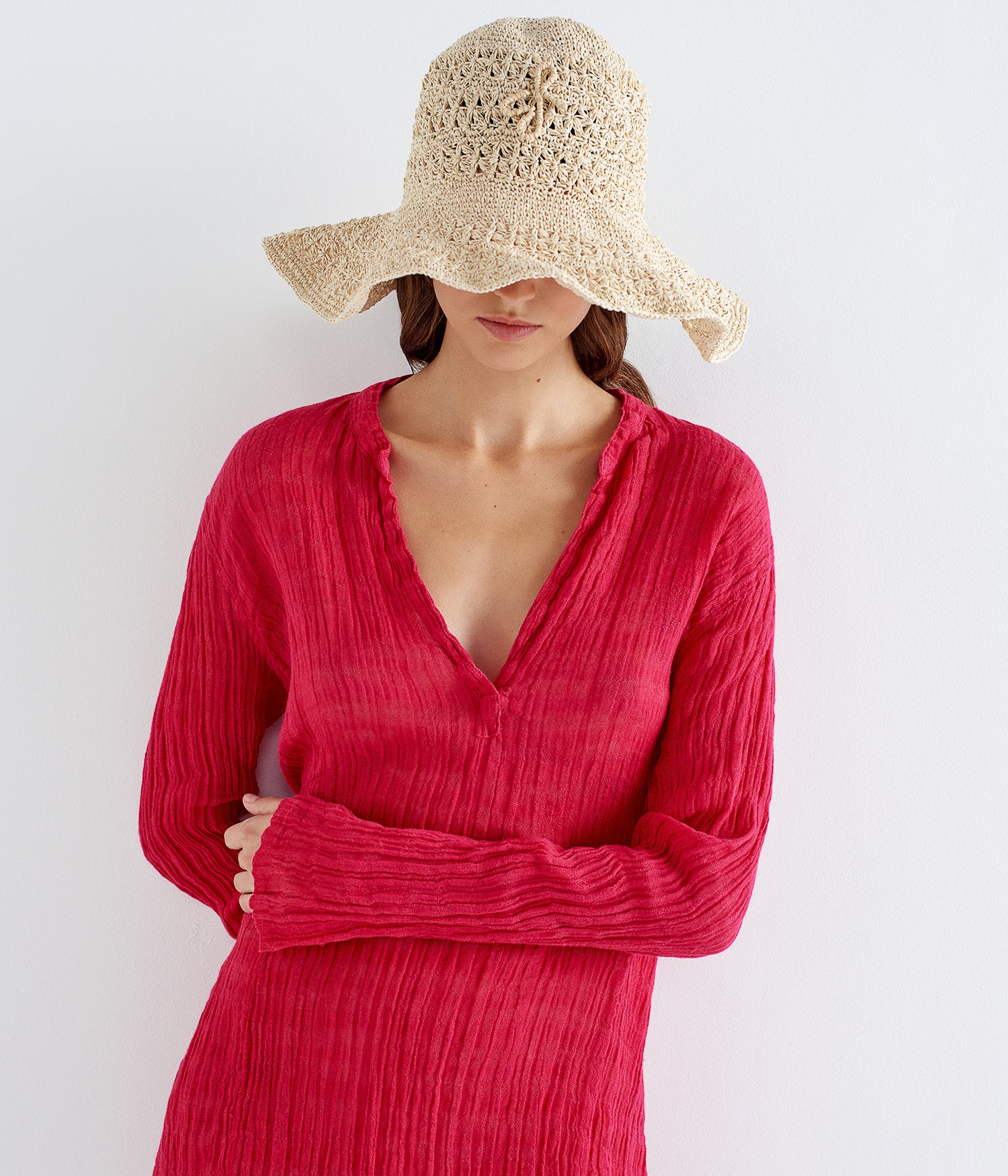 Monogram-Embellished Knitted Bucket Hat
