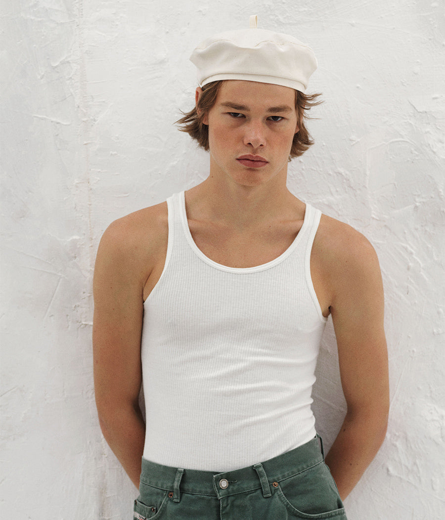 Monogram-embroidered Beret BRT035-CP-PT-XXS Ruslan Baginskiy